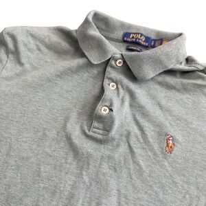 Polo Ralph Lauren Men Classic Fit Heathered Green Short Sleeve Polo Shirt Size S